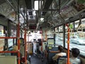 Interior of a japanese public bus in Tokyo Royalty Free Stock Photo