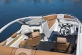Image of the interior of a transport motorboat Royalty Free Stock Photo