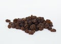 An image isolated close-up pile currant dry or grape dry is a sweet fruit food