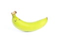 Image isolated closeup perfectly imperfect of banana split side Royalty Free Stock Photo