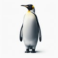 Image of isolated emperor penguin against pure white background, ideal for presentations Royalty Free Stock Photo