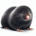 Image of isolated mole against pure white background, ideal for presentations