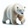 Image of isolated polar bear against pure white background, ideal for presentations Royalty Free Stock Photo