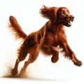 Image of isolated Red Setter against pure white background, ideal for presentations