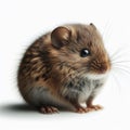 Image of isolated vole against pure white background, ideal for presentations