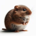 Image of isolated vole against pure white background, ideal for presentations