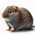 Image of isolated vole against pure white background, ideal for presentations