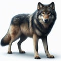 Image of isolated wolf against pure white background, ideal for presentations Royalty Free Stock Photo