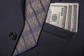 Image of jacket tie money Royalty Free Stock Photo