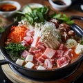 Image of japanese food that shabu-shabu Royalty Free Stock Photo