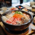 Image of japanese food that shabu-shabu Royalty Free Stock Photo