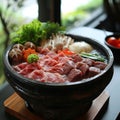 Image of japanese food that shabu-shabu Royalty Free Stock Photo