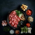 Image of japanese food that shabu-shabu Royalty Free Stock Photo