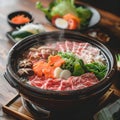 Image of japanese food that shabu-shabu Royalty Free Stock Photo