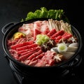 Image of japanese food that shabu-shabu Royalty Free Stock Photo