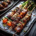 Image of japanese food that yakitorI Royalty Free Stock Photo