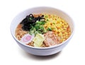 Japanese Sapporo ramen with pork bone broth Royalty Free Stock Photo