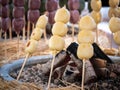 Japanese Street Food Dango rice dumpling sweet dish Royalty Free Stock Photo