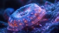 An image of a jellyfish with glowing lights on it, AI Royalty Free Stock Photo
