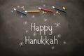 image of jewish holiday Hanukkah background with traditional menorah candles. Royalty Free Stock Photo