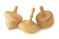 Image of jewish holiday Hanukkah symbol: wooden dreidel & x28;spinning top& x29; on white Royalty Free Stock Photo