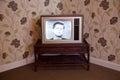 Image of John F. Kennedy on a Vintage Television Royalty Free Stock Photo