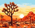 a Joshua Tree a Joshua Tree - joshua tree tree generative tree generative joshua background design