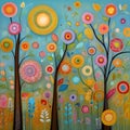 image of the karla gerard beautiful painted the freshness and renewal of spring art style.