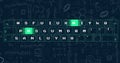 Image of keyboard over mathematical equations