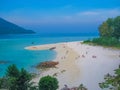 Kho Lipe, Satun, Thailand - Longtail boats taxi on the beach Royalty Free Stock Photo