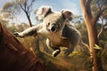 Image of a koala in the forest, Wildlife Animals., Generative AI, Illustration Royalty Free Stock Photo