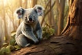 Image of a koala in the forest, Wildlife Animals., Generative AI, Illustration Royalty Free Stock Photo