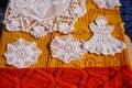 Image of lace napkins. Handmade Royalty Free Stock Photo