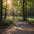 Lake state park, Brownwood Texas, nature landscape made with Generative AI