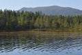 Landscape with Mountain and forest lake on Kola peninsula