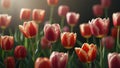 Image of a large number of blooming tulips.
