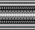 Maori tattoo, black and white, background.