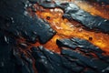 an image of lava flowing over rocks