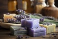 An image of lavender soaps AI generated