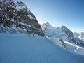 Beautiful Austrian Alps in Soelden, Tyrol, peak at 3.000 meters height Royalty Free Stock Photo