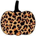 Leopard print pumpkin EPS vector file