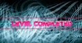 Image of level completed text over neon pattern background Royalty Free Stock Photo