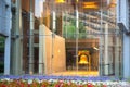 Liberty Bell seen through glass building in Philadelphia PA