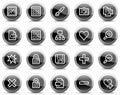 Image library web icons, black circle buttons