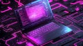 In this image, lines of code are represented on a laptop screen, symbolizing the process of writing software.