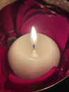 Christmas candle close up Royalty Free Stock Photo