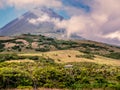 Image of little house below the big mountain of pico