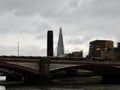 London shard in rain Royalty Free Stock Photo