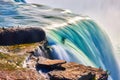 Long exposure of Horseshoe Falls edge from America with blurred waters Royalty Free Stock Photo