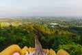 image of long stairs way to forest destination. Royalty Free Stock Photo